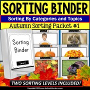 Sorting | Categories and Topics Binder Packet with Pictures AUTUMN Theme | SET 1